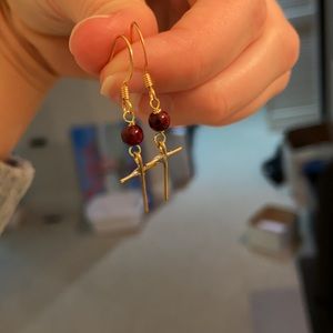 Elegant Handmade Cross Earrings